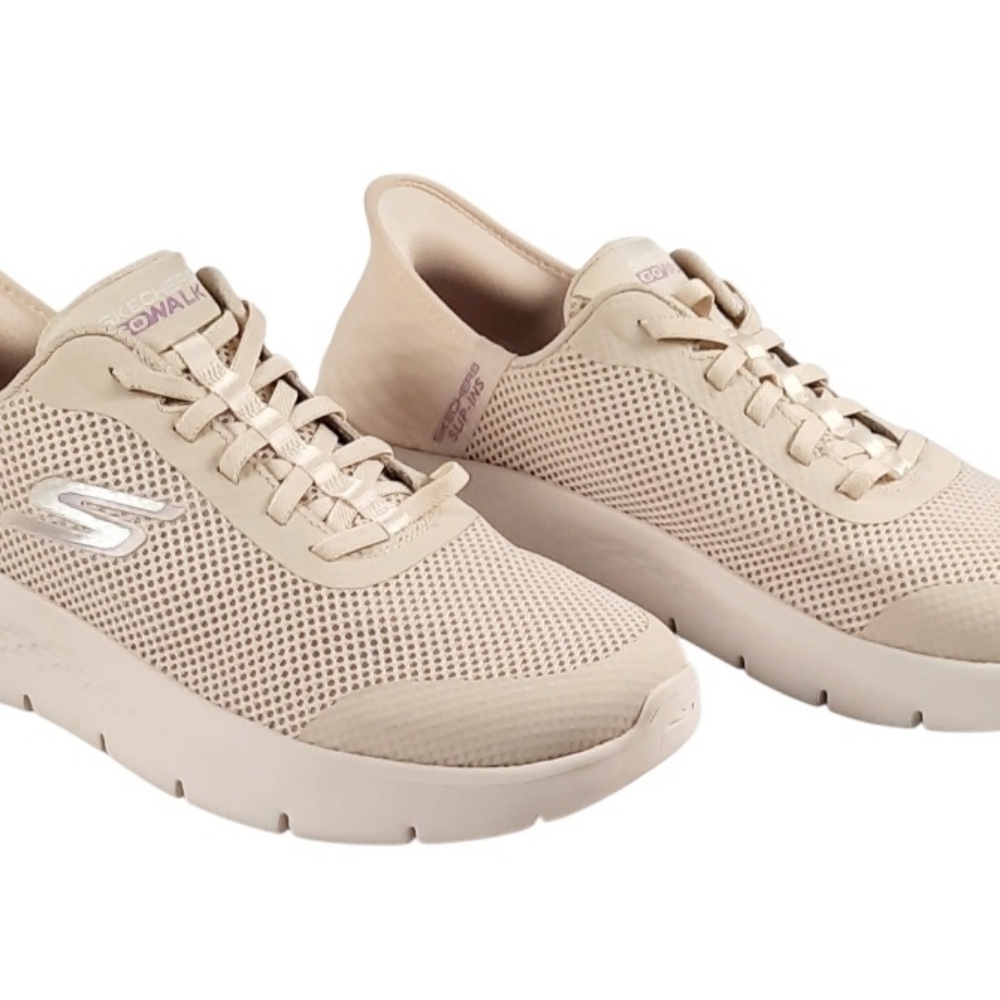 Skechers GOwalk Arch Fit walking shoes. light beige/ Womens Size 11 - Picture 4 of 5